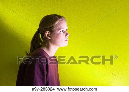 Contemplative young woman View Large Photo Image Picture - Contemplative young woman. Fotosearch