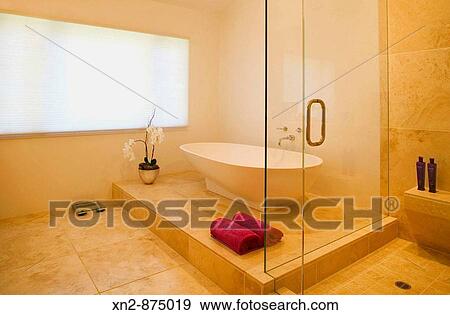 Contemporary Bathroom View Large Photo Image Stock Photo - Contemporary Bathroom. Fotosearch