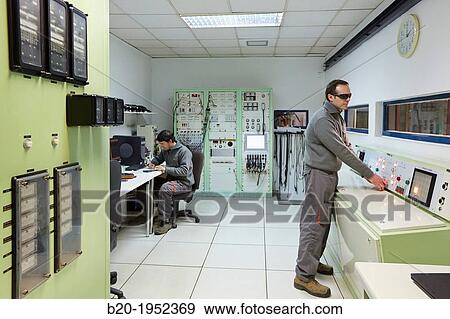 Stock Photo - Control room. Power Electric Laboratory. Certification of electrical equipment. Technological Services to Industry. Tecnalia Research & innovation, Bizkaia, Basque Country, Spain.. Fotosearch