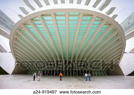 Convention Center designed by architect Santiago Calatrava, Oviedo, Asturias, Spain (September 2009) View Large Photo Image Stock Photo - Convention Center designed by architect Santiago Calatrava, Oviedo, Asturias, Spain (September 2009). Fotosearch