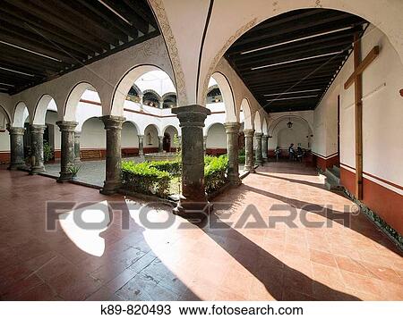 Convento de San Pedro Cloister. Tlahuac, Ciudad de M? xico. View Large Photo Image Stock Image - Convento de San Pedro Cloister. Tlahuac, Ciudad de M? xico.. Fotosearch