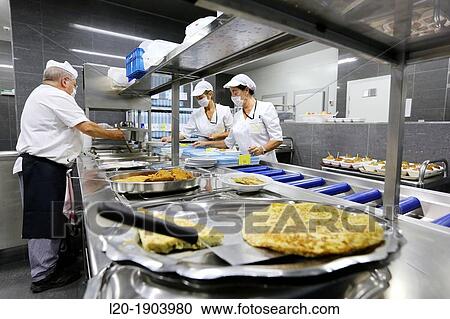 Cook, Food menu preparation, hospital kitchen, Onkologikoa Hospital, Oncology Institute, Case Center for prevention, diagnosis and treatment of cancer, Donostia, San Sebastian, Gipuzkoa, Basque Country, Spain View Large Photo Image Stock Image - Cook, Food menu preparation, hospital kitchen, Onkologikoa Hospital, Oncology Institute, Case Center for prevention, diagnosis and treatment of cancer, Donostia, San Sebastian, Gipuzkoa, Basque Country, Spain. Fotosearch