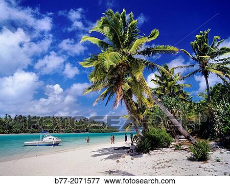 Cook Islands, Aitutaki, Motu Tapuaetai, One Foot Island at Aitutaki Lagoon. View Large Photo Image Stock Photo - Cook Islands, Aitutaki, Motu Tapuaetai, One Foot Island at Aitutaki Lagoon.. Fotosearch
