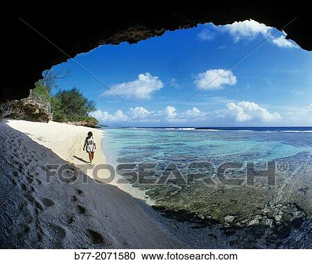 Cook Islands, Atiu Island; Makatea fringed Tumai Beach. View Large Photo Image Stock Image - Cook Islands, Atiu Island; Makatea fringed Tumai Beach.. Fotosearch