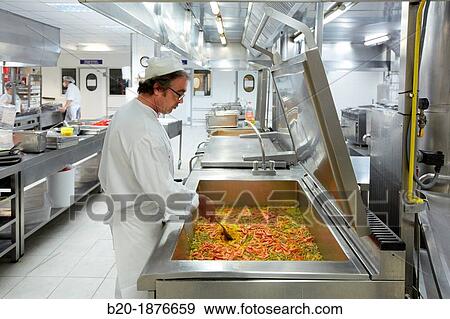 Cook preparing food, Hospital meal preparation, Kitchen, Hospital Donostia, San Sebastian, Gipuzkoa, Basque Country, Spain View Large Photo Image Stock Photo - Cook preparing food, Hospital meal preparation, Kitchen, Hospital Donostia, San Sebastian, Gipuzkoa, Basque Country, Spain. Fotosearch
