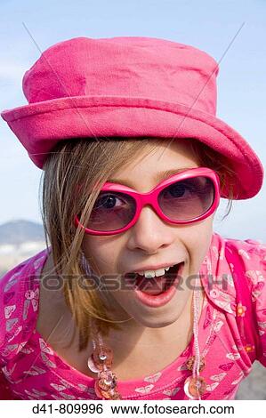 cool girl colourful hat 10 year old View Large Photo Image Stock Photograph - cool girl colourful hat 10 year old. Fotosearch