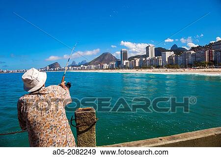 Stock Photo - Copacabana beach, Rio de Janeiro, Brazil. Fotosearch