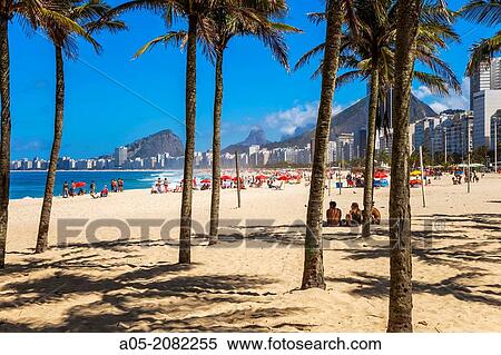 Stock Photography - Copacabana beach, Rio de Janeiro, Brazil. Fotosearch
