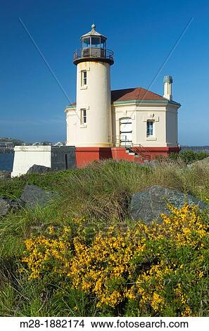 Coquille Lighthouse, Bandon Oregon View Large Photo Image Picture - Coquille Lighthouse, Bandon Oregon. Fotosearch