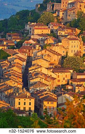 Cordes Sur Ciel, Cordes-sur-Ciel at Dawn, Tarn Department, Midi-Pyrenees, France, Europe. View Large Photo Image Stock Photograph - Cordes Sur Ciel, Cordes-sur-Ciel at Dawn, Tarn Department, Midi-Pyrenees, France, Europe.. Fotosearch