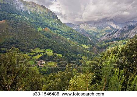 Cordillera CantBbrica and Telledo Asturias Spain View Large Photo Image Stock Photograph - Cordillera CantBbrica and Telledo Asturias Spain. Fotosearch