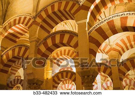 Stock Image - Cordoba, Spain. Interior of the Great Mosque. Fotosearch