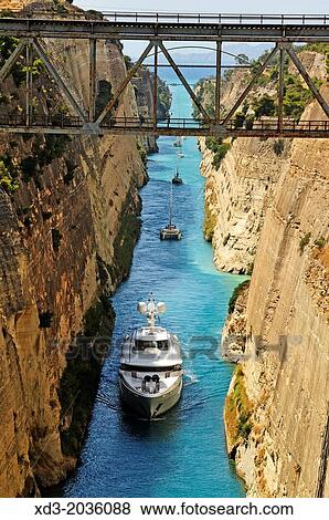 Corinthe Canal, Greece. View Large Photo Image Stock Photo - Corinthe Canal, Greece.. Fotosearch