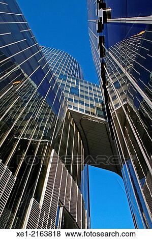 Stock Photo - Corporate headquarters of Gas Natural Fenosa, arch. Enric Miralles and Benedetta Tagliabue, Barcelona, Catalonia, Spain. Fotosearch