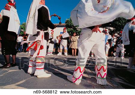 Stock Image - Corpus procession. Camuas. Toledo province. Spain.. Fotosearch