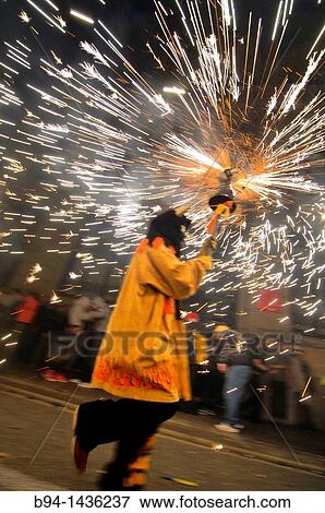 ? Correfocs?, La Merce festival, Barcelona, Catalonia, Spain View Large Photo Image Stock Photo - ? Correfocs?, La Merce festival, Barcelona, Catalonia, Spain. Fotosearch