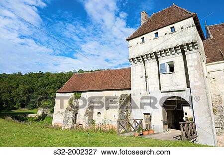 Corroirie Monastery Castle, Loire Valley, France. View Large Photo Image Stock Photo - Corroirie Monastery Castle, Loire Valley, France.. Fotosearch