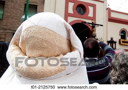 costalero during Holy Week of Seville. View Large Photo Image Stock Image - costalero during Holy Week of Seville.. Fotosearch