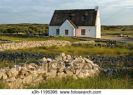 cottage and low wall, Connemara, County Galway, Ireland, Western Europe View Large Photo Image Stock Photography - cottage and low wall, Connemara, County Galway, Ireland, Western Europe. Fotosearch