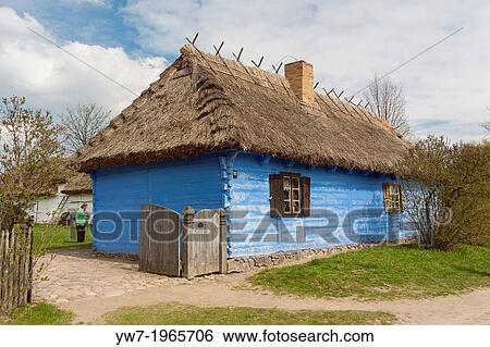 Cottage from Izdebno Koscielne in Museum of the Mazovian Countryside in Sierpc, Poland. View Large Photo Image Stock Photograph - Cottage from Izdebno Koscielne in Museum of the Mazovian Countryside in Sierpc, Poland.. Fotosearch