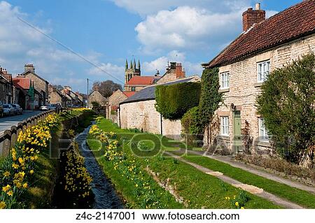 Cottages on Castlegate in the market town of Helmsley North Yorkshire England UK. View Large Photo Image Stock Image - Cottages on Castlegate in the market town of Helmsley North Yorkshire England UK.. Fotosearch