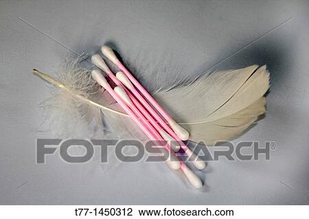 Cotton buds on White feather View Large Photo Image Stock Image - Cotton buds on White feather. Fotosearch