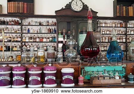 Counter and shelves at the pharmacist's store at the Blists Hill Victorian Town, Ironbridge Gorge, Shropshire, England View Large Photo Image Stock Image - Counter and shelves at the pharmacist's store at the Blists Hill Victorian Town, Ironbridge Gorge, Shropshire, England. Fotosearch