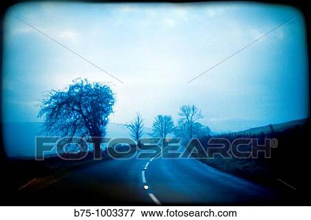 Country road, dreamlike View Large Photo Image Stock Photo - Country road, dreamlike. Fotosearch