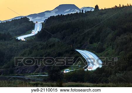 Stock Photography - Country road, Eyjafjordur, Akureyri, Iceland.. Fotosearch