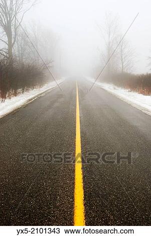 Country road in fog. View Large Photo Image Stock Image - Country road in fog.. Fotosearch