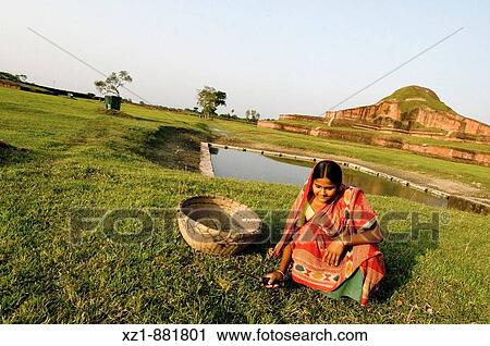 Countrywoman, Somapura Mahavihara Buddhist? vihara? (monastery), Paharpur, Bangladesh View Large Photo Image Stock Image - Countrywoman, Somapura Mahavihara Buddhist? vihara? (monastery), Paharpur, Bangladesh. Fotosearch