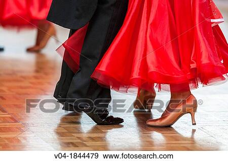 Stock Photo - Couple at ballroom dancing at a dancing competition, Germany, Europe. Fotosearch