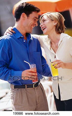 Stock Photograph - Couple at bar. Fotosearch