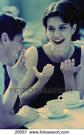 Couple at caf? View Large Photo Image Stock Photo - Couple at caf?. Fotosearch