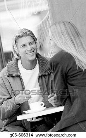 Couple at cafe View Large Photo Image Picture - Couple at cafe. Fotosearch