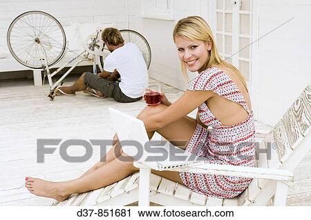 Couple at home View Large Photo Image Stock Image - Couple at home. Fotosearch