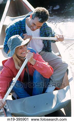couple canoeing View Large Photo Image Stock Image - couple canoeing. Fotosearch
