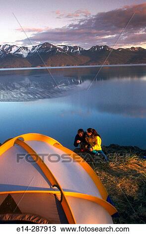 Couple cooking meal by tent. Chugach State Park. Southcentral Alaska View Large Photo Image Stock Image - Couple cooking meal by tent. Chugach State Park. Southcentral Alaska. Fotosearch