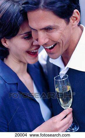 Picture - Couple drinking champagne. Fotosearch