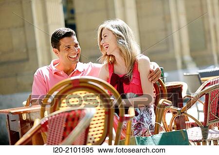 Couple drinking coffee on a terrace. San Sebastian. Donostia. Gipuzkoa. Basque Country. Spain. View Large Photo Image Stock Photography - Couple drinking coffee on a terrace. San Sebastian. Donostia. Gipuzkoa. Basque Country. Spain.. Fotosearch