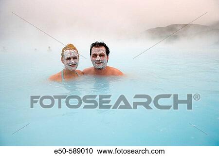 Couple from Norway at Blue Lagoon, Geothermal Hot Springs near Reykjavik, Iceland View Large Photo Image Stock Image - Couple from Norway at Blue Lagoon, Geothermal Hot Springs near Reykjavik, Iceland. Fotosearch