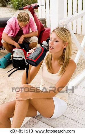 Couple having a break on a country trip View Large Photo Image Stock Image - Couple having a break on a country trip. Fotosearch