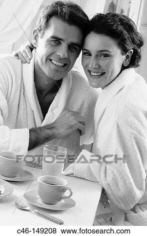 Couple having breakfast View Large Photo Image Stock Photo - Couple having breakfast. Fotosearch