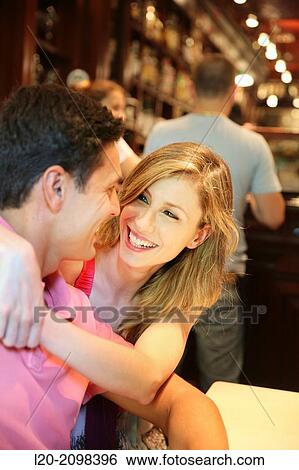 Stock Photograph - Couple in a coffee bar. San Sebastian. Donostia. Gipuzkoa. Basque Country. Spain.. Fotosearch