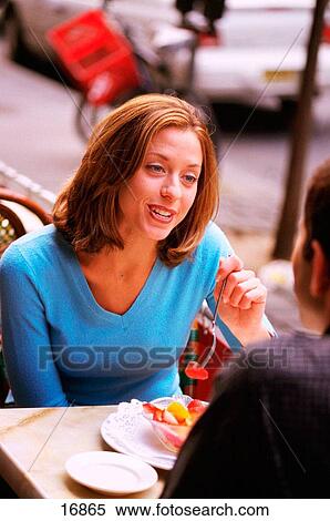 Stock Photography - Couple in cafe. Fotosearch