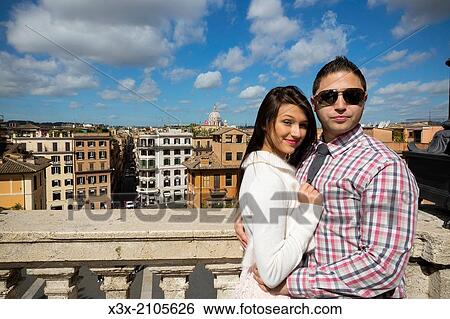 Stock Photograph - Couple in Rome, Italy.. Fotosearch