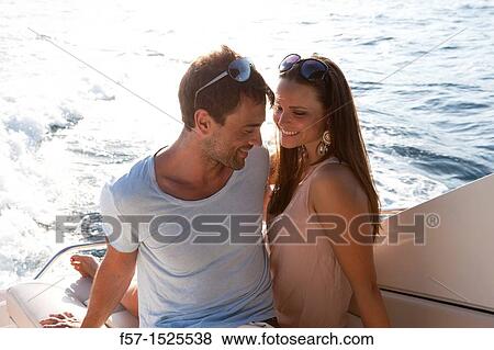 Couple in yacht View Large Photo Image Stock Photo - Couple in yacht. Fotosearch