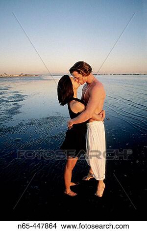 Picture - Couple on beach, Alameda County. California, USA. Fotosearch