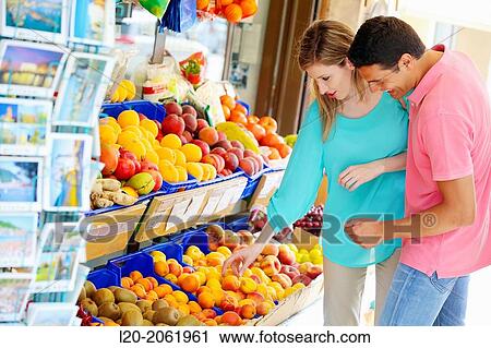 Couple shopping. Buying in Fruit Shop. San Sebastian. Donostia. Gipuzkoa. Basque Country. Spain. View Large Photo Image Stock Image - Couple shopping. Buying in Fruit Shop. San Sebastian. Donostia. Gipuzkoa. Basque Country. Spain.. Fotosearch