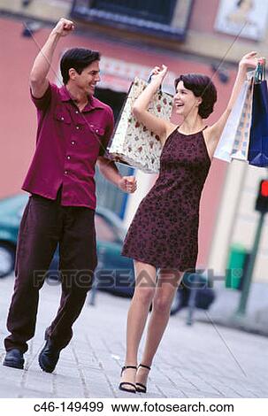 Couple shopping View Large Photo Image Stock Photo - Couple shopping. Fotosearch